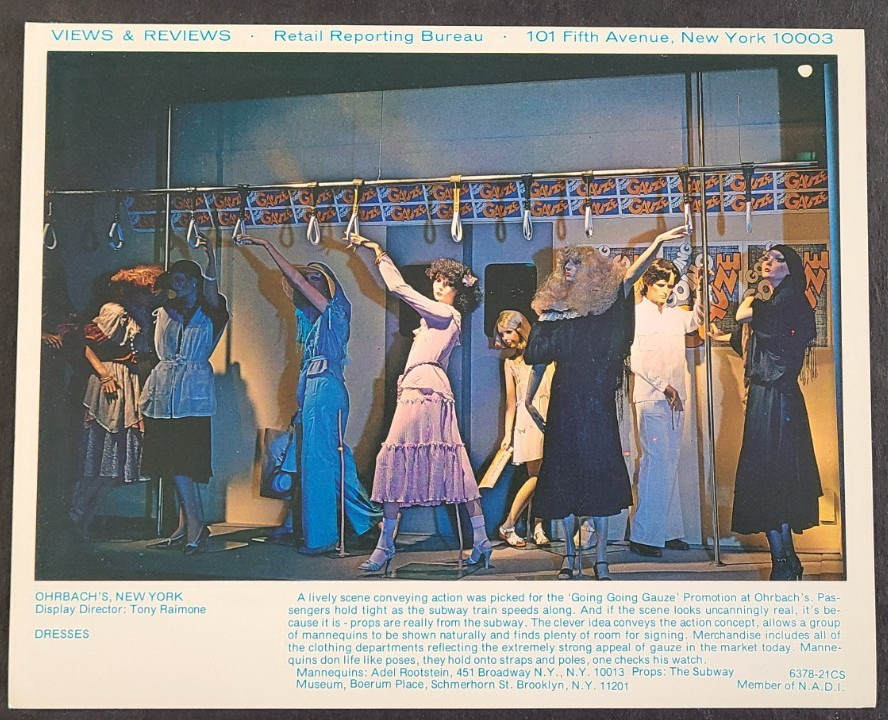 1978 OHRBACH’S, NY WINDOW DISPLAY PHOTO PRINT GOING GOING GAUZE