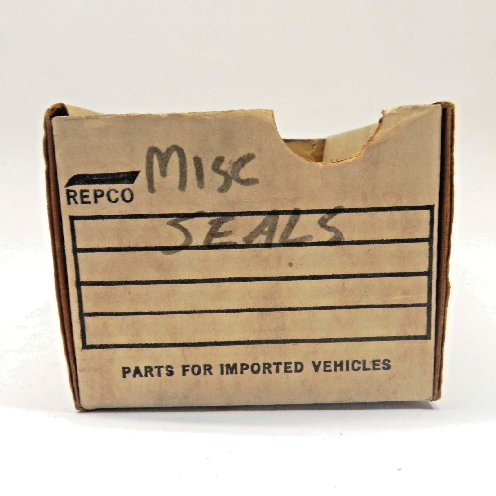 REPCO FOREIGN CAR SERVICE STATION COMPONENTS CARDBOARD BOX EMPTY DISPLAY USED