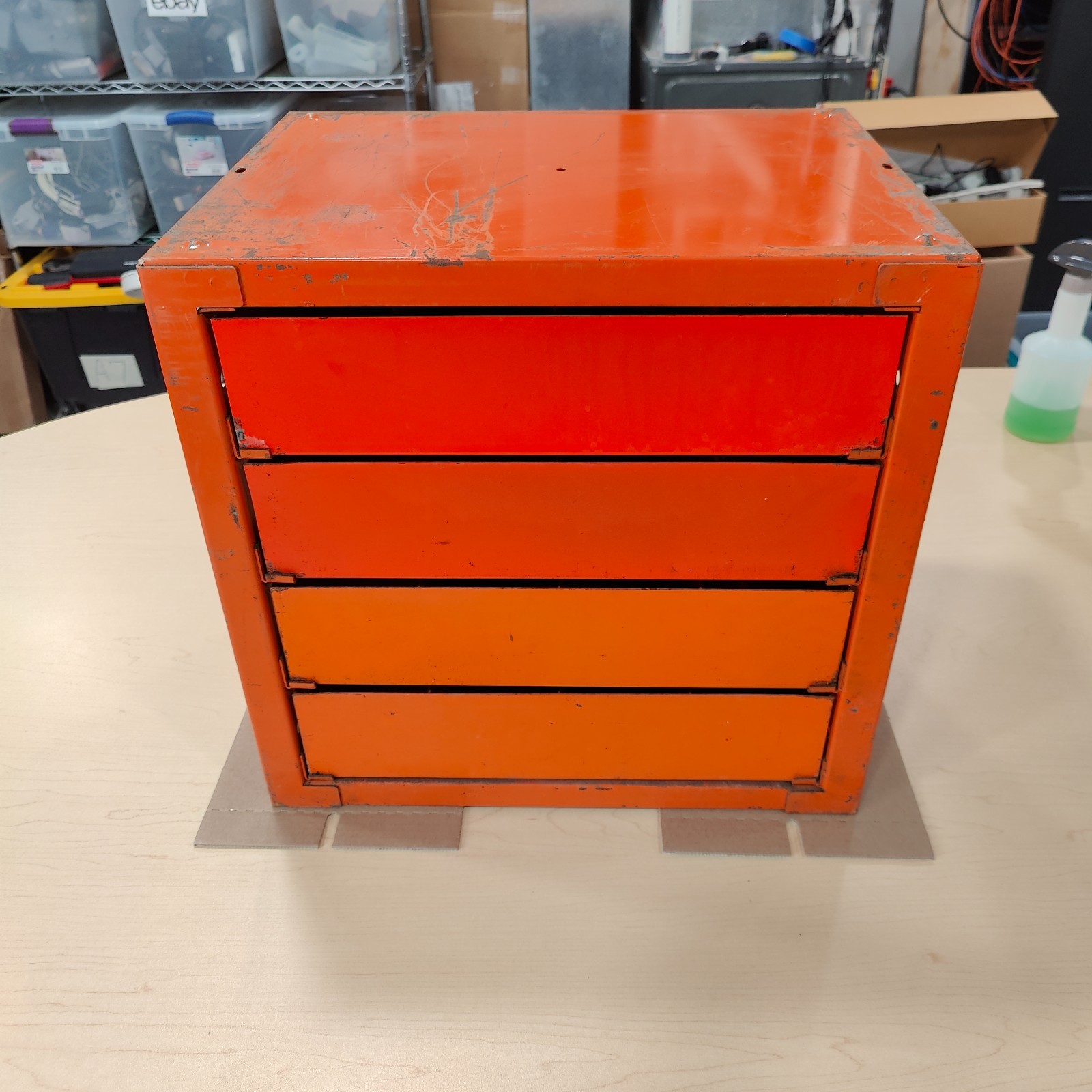 Vintage Dorman Auto Parts Bin 4 Drawer Cabinet Counter Tool Organizer Industrial