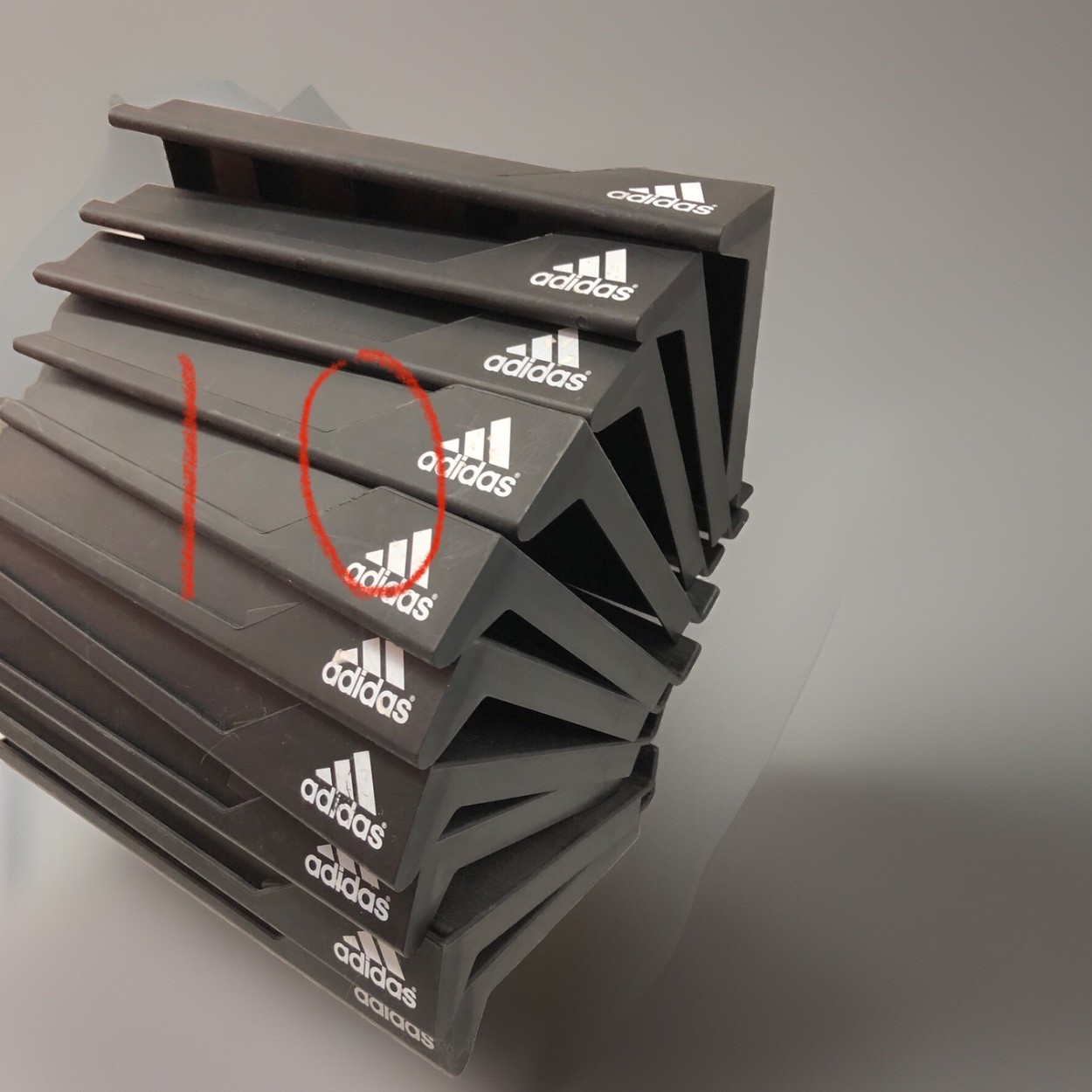 Adidas Slat Wall Display Retail Shoes Shelf Lot 10 Black Store Plastic White