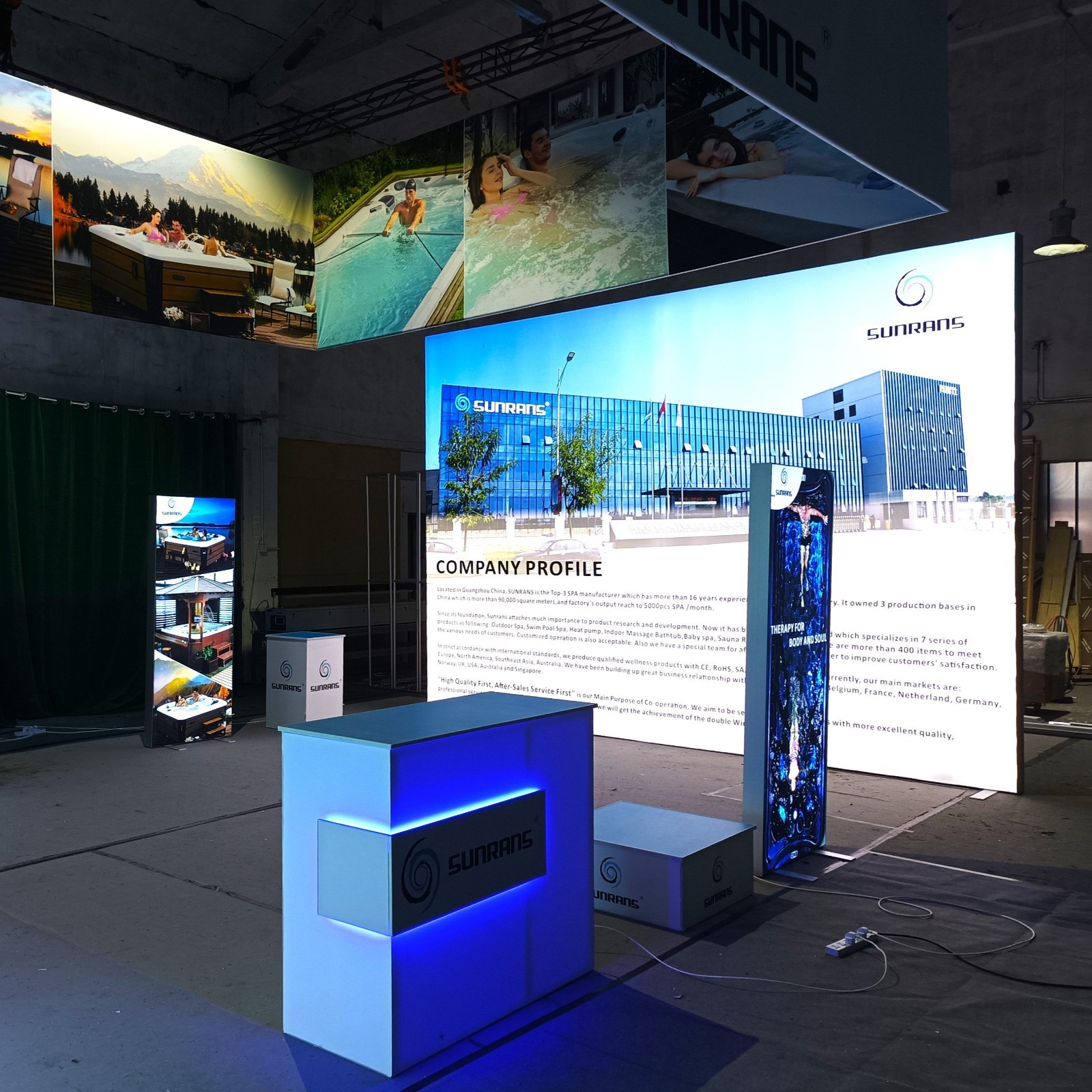 Custom SEG Led Light Box Fabric Trade Show Led Backdrop Exhibition Display Booth