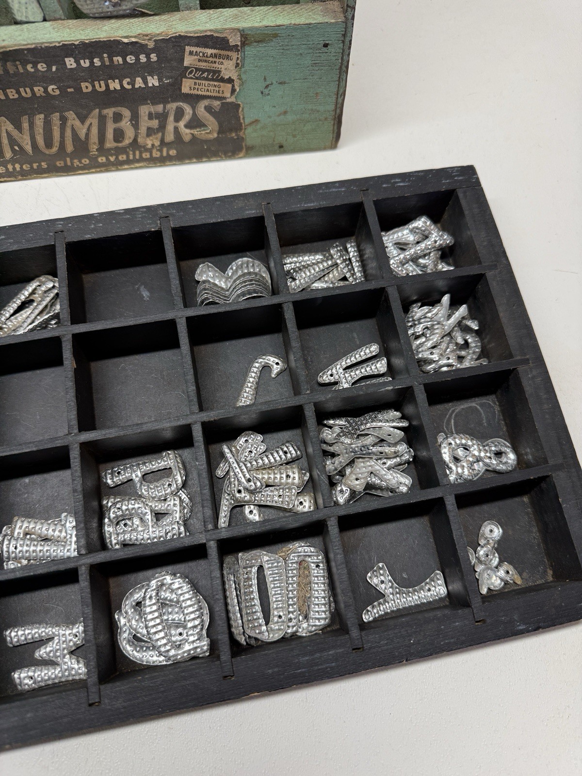 Vintage Macklanburg-Duncan House Numbers & Letters Display – Incomplete Set
