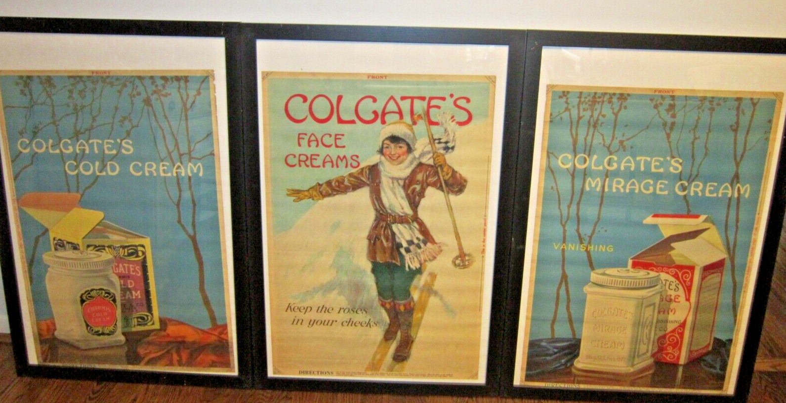 1900s Colgate Palmolive Christmas Advertising Posters Signs Apothecary Ephemera