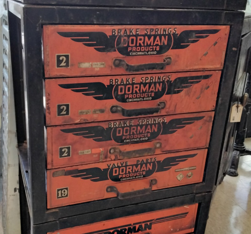 Vintage Dorman Auto Parts Bin 4 Drawer Cabinet Counter Organizer #2