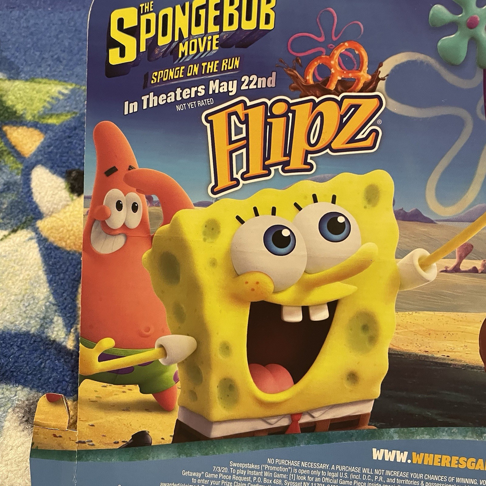 The SpongeBob Movie Sponge On The Run Flipz Store Display Promo 2020 Rare
