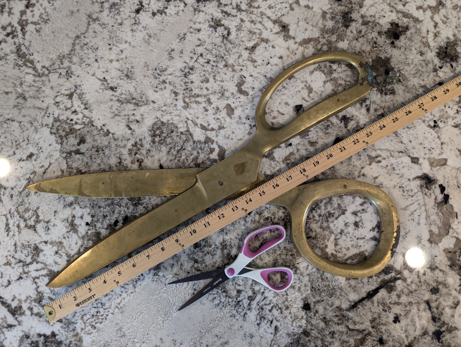 Mid 20th Century Giant Bronze Advertising Store Display Scissors – Tailors Trade