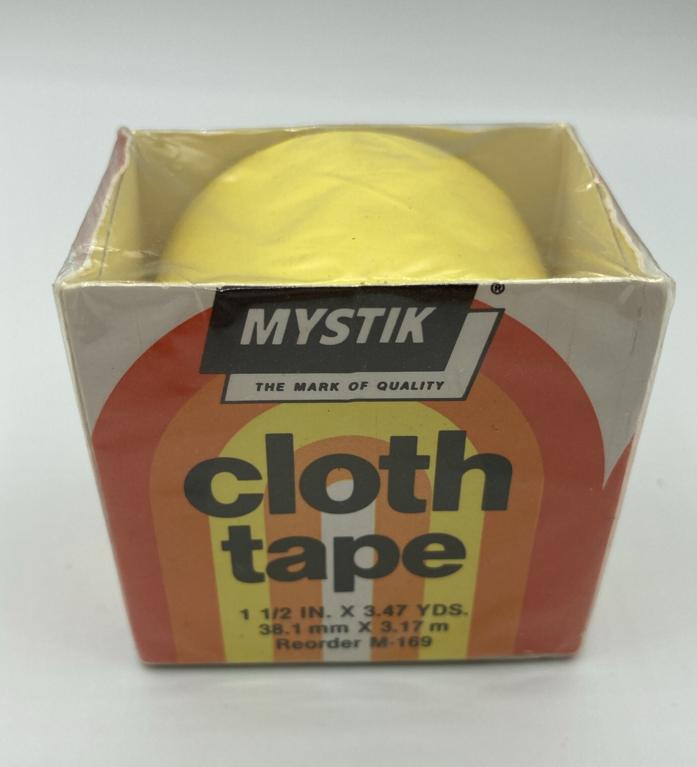 1 Vintage Mystik Gold Plastic Coated Waterproof Cloth Tape Roll New In Package