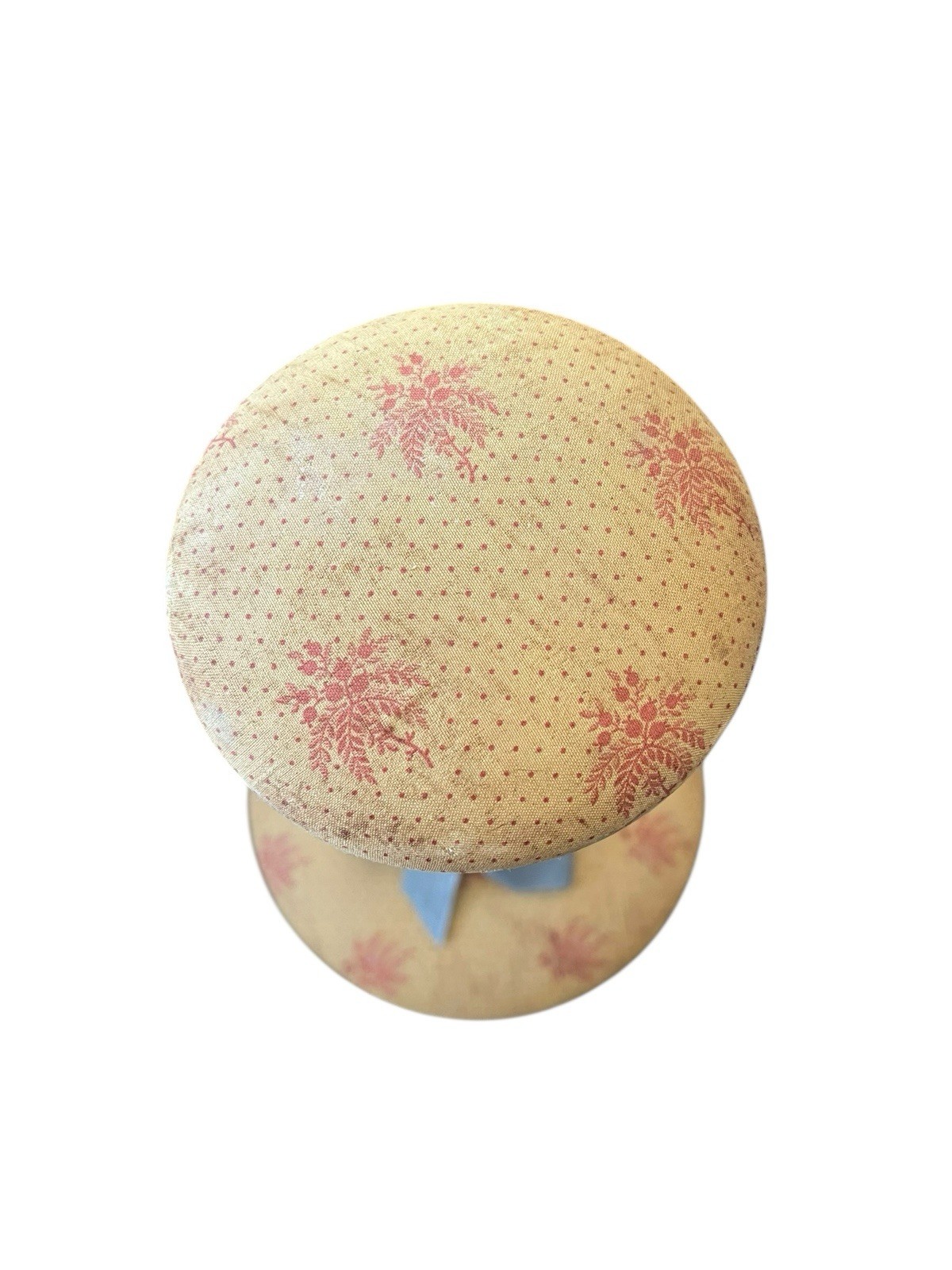 Vintage Hat Stand Display Cloth Over Wood Shabby Chic Wigs Granny Cottage Core