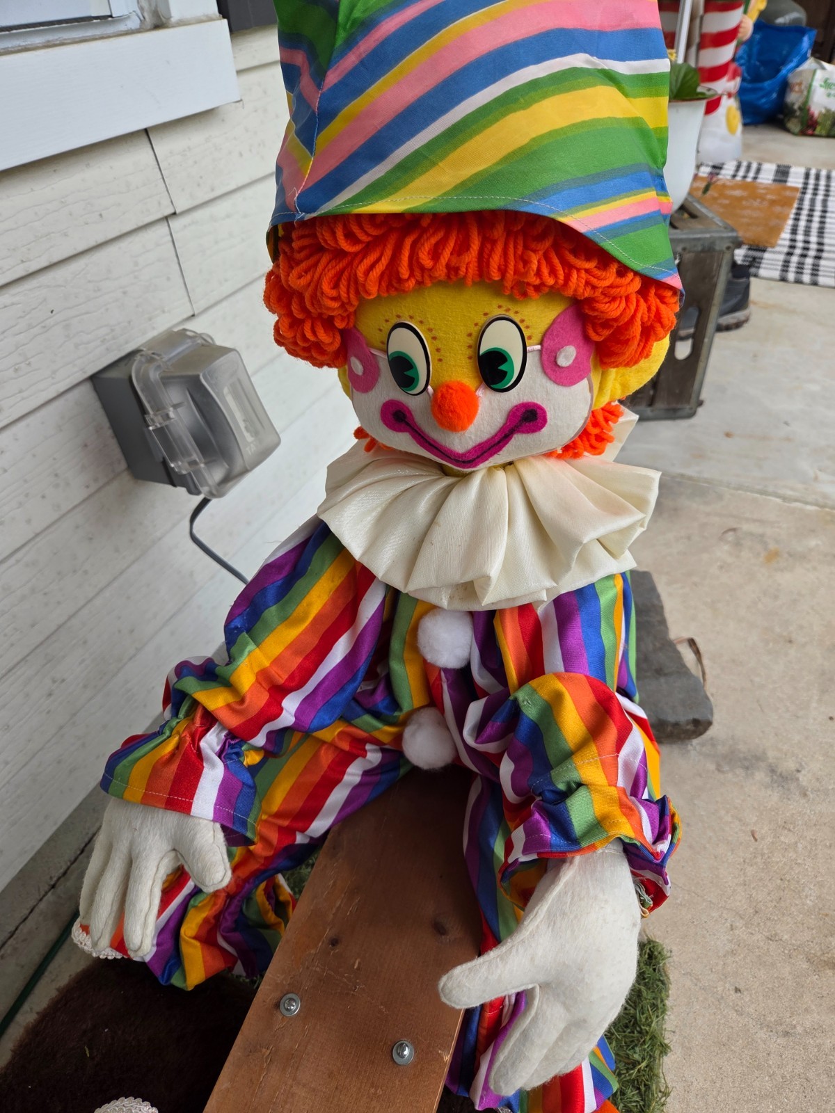 Vintage Circus Clowns Animatronic Seesaw Window Store Display Sign