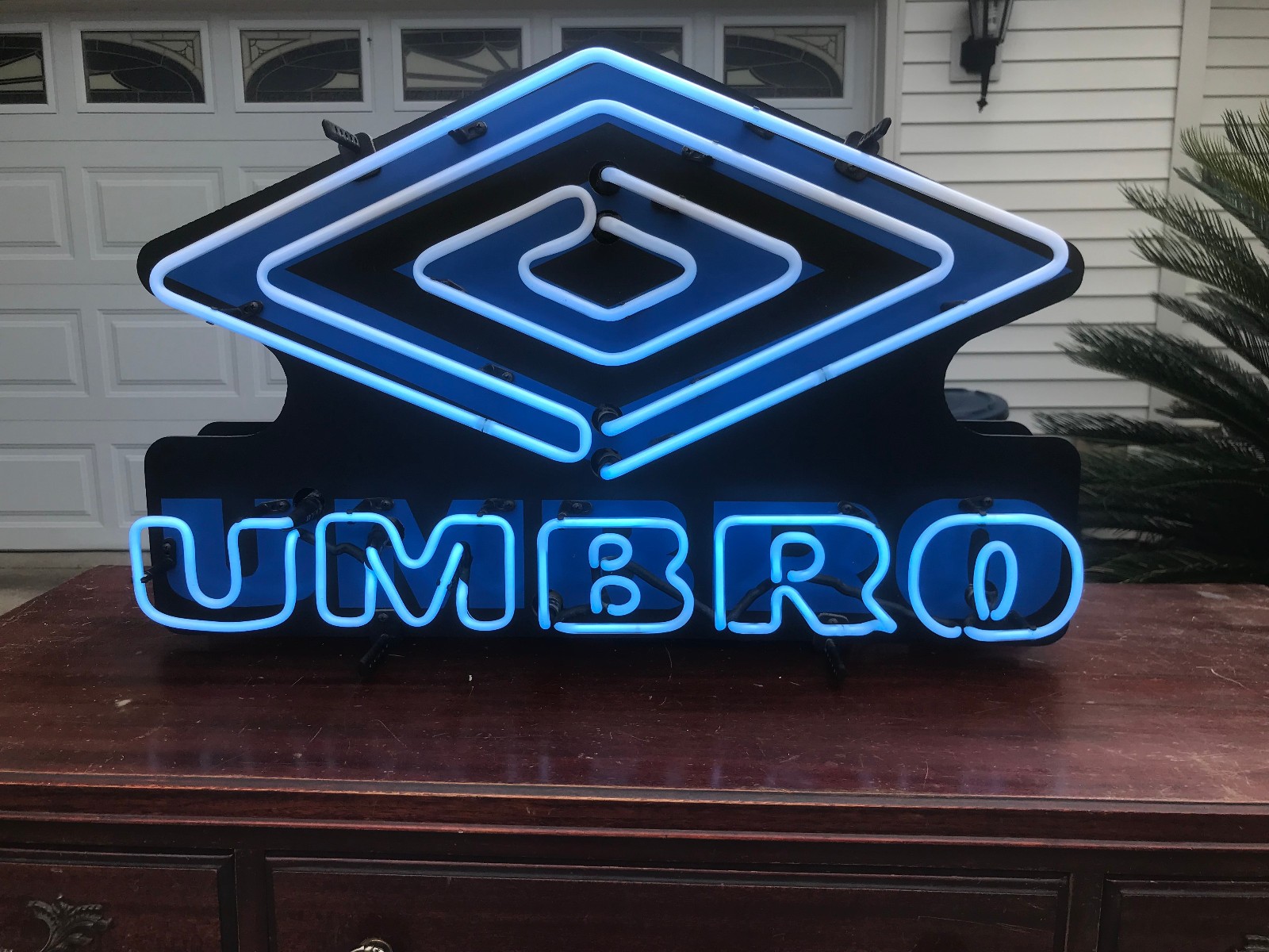Vintage Umbro Neon Sign- Blue, great condition, soccer