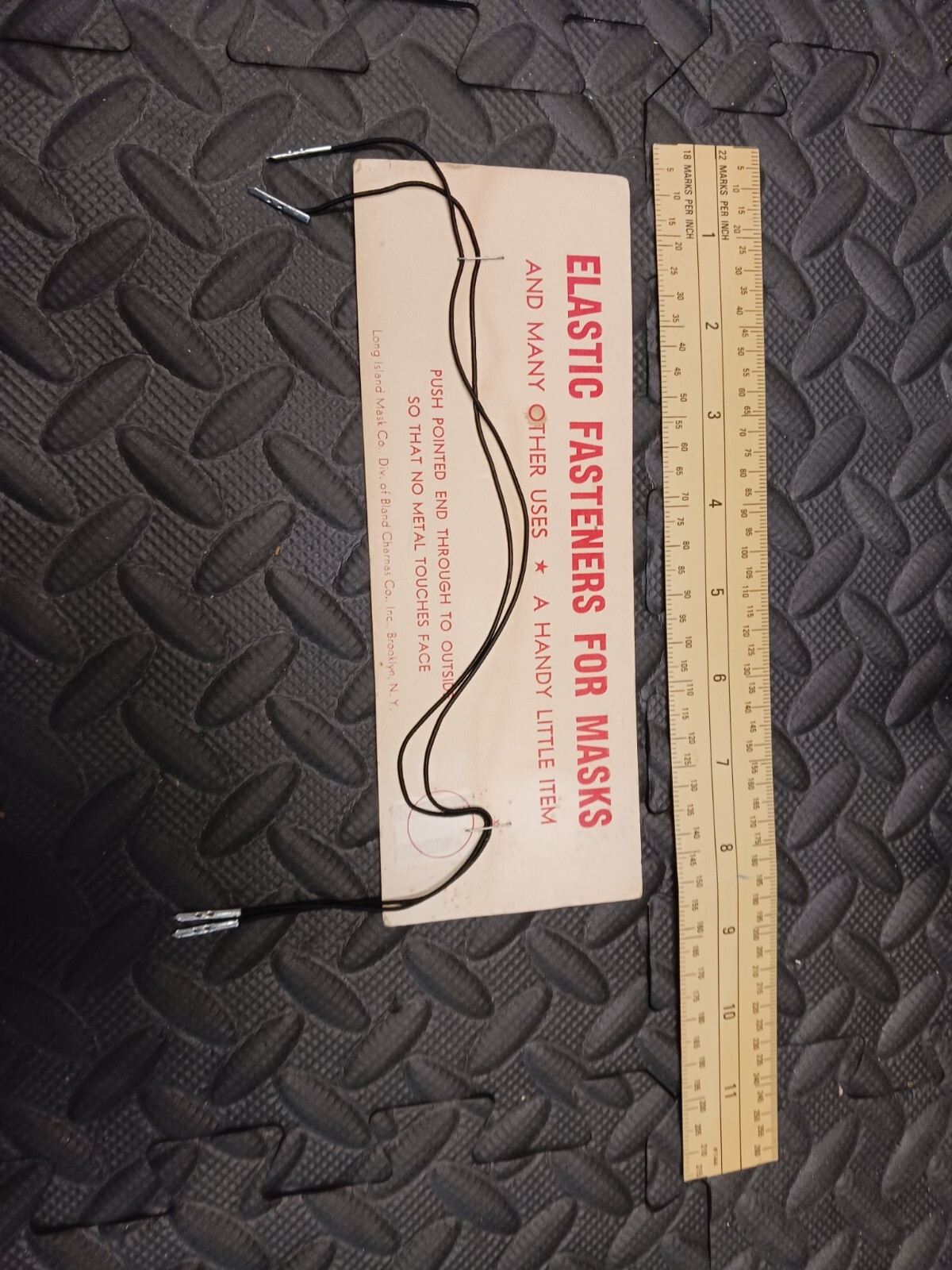 Vintage Store Sign Elastic Fastener For Masks Brooklyn New York Advertisement…