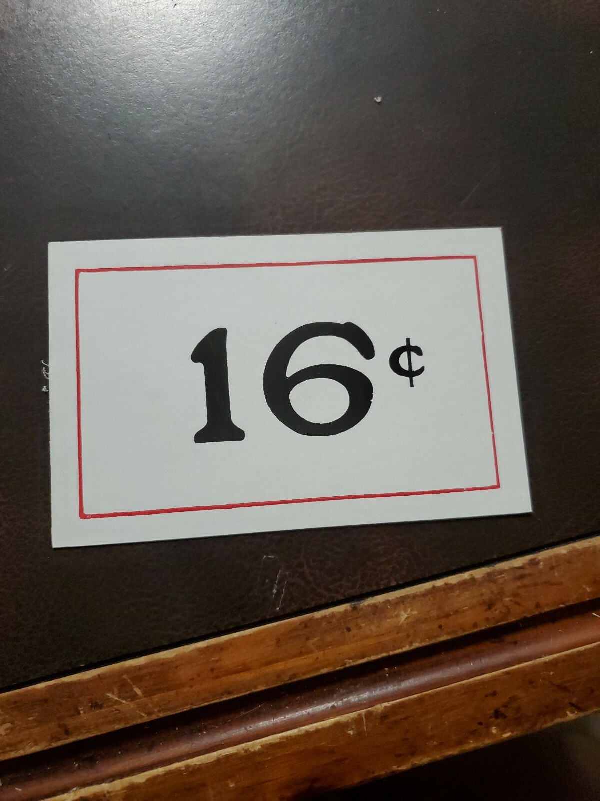 Vintage 16c Double Sided 1940s unmarked WOOLWORTH’S Store Sign 3.5 x 5.5