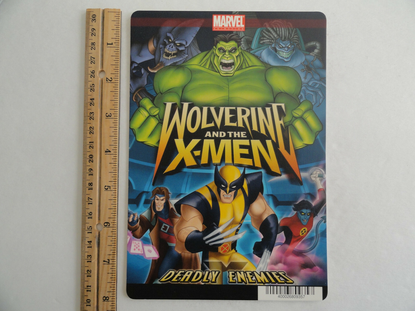 WOLVERINE & THE X-MEN DEADLY ENEMIES – BLOCKBUSTER BACKER CARD 5″X8″NO MOVIE
