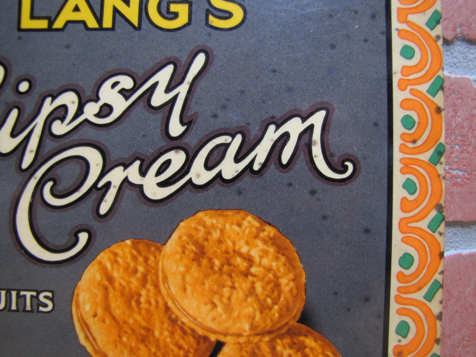 MACFARLANE LANG’S GIPSY CREAM BISCUITS Anique Advertising Sign TOC Country Store