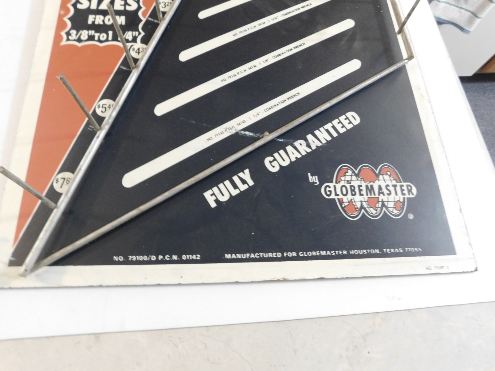 GLOBEMASTER HOT DROP FORGED COMBINATION WRENCHES DISPLAY RACK ORIGINAL RARE L@@K
