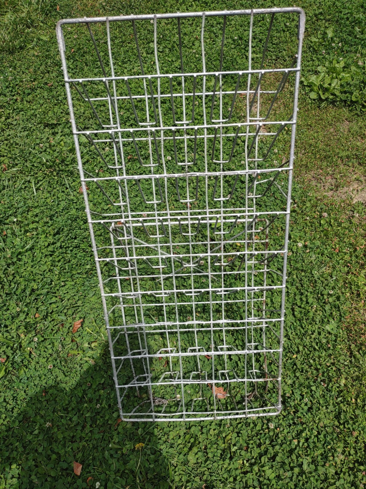 Vintage Metal Glass Pop Bottle Display Stand 3 ft x 14in (Bottles Not Included)