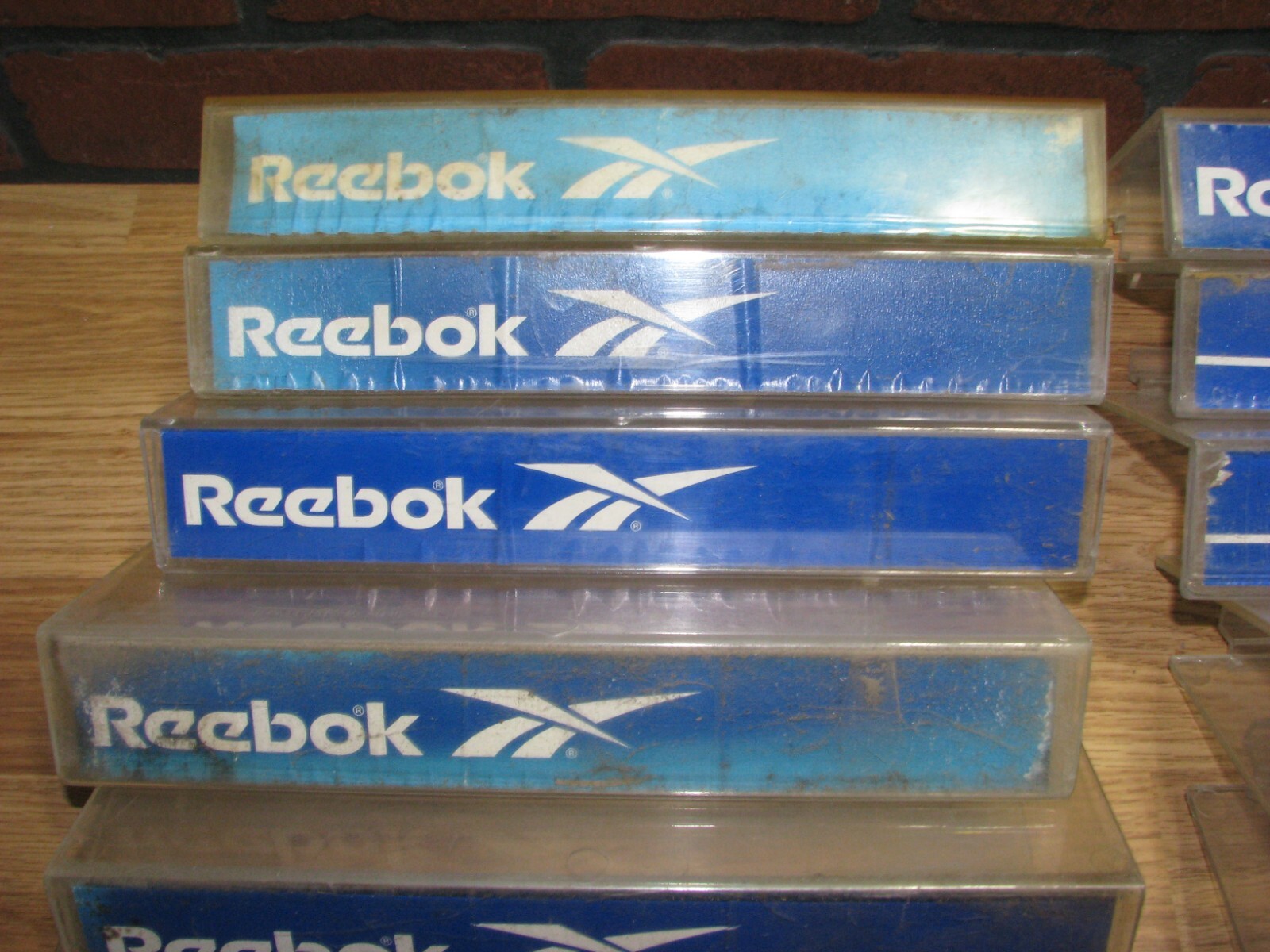 Vintage Slat Wall Display Shoe Shelf Reebok Lot of 12