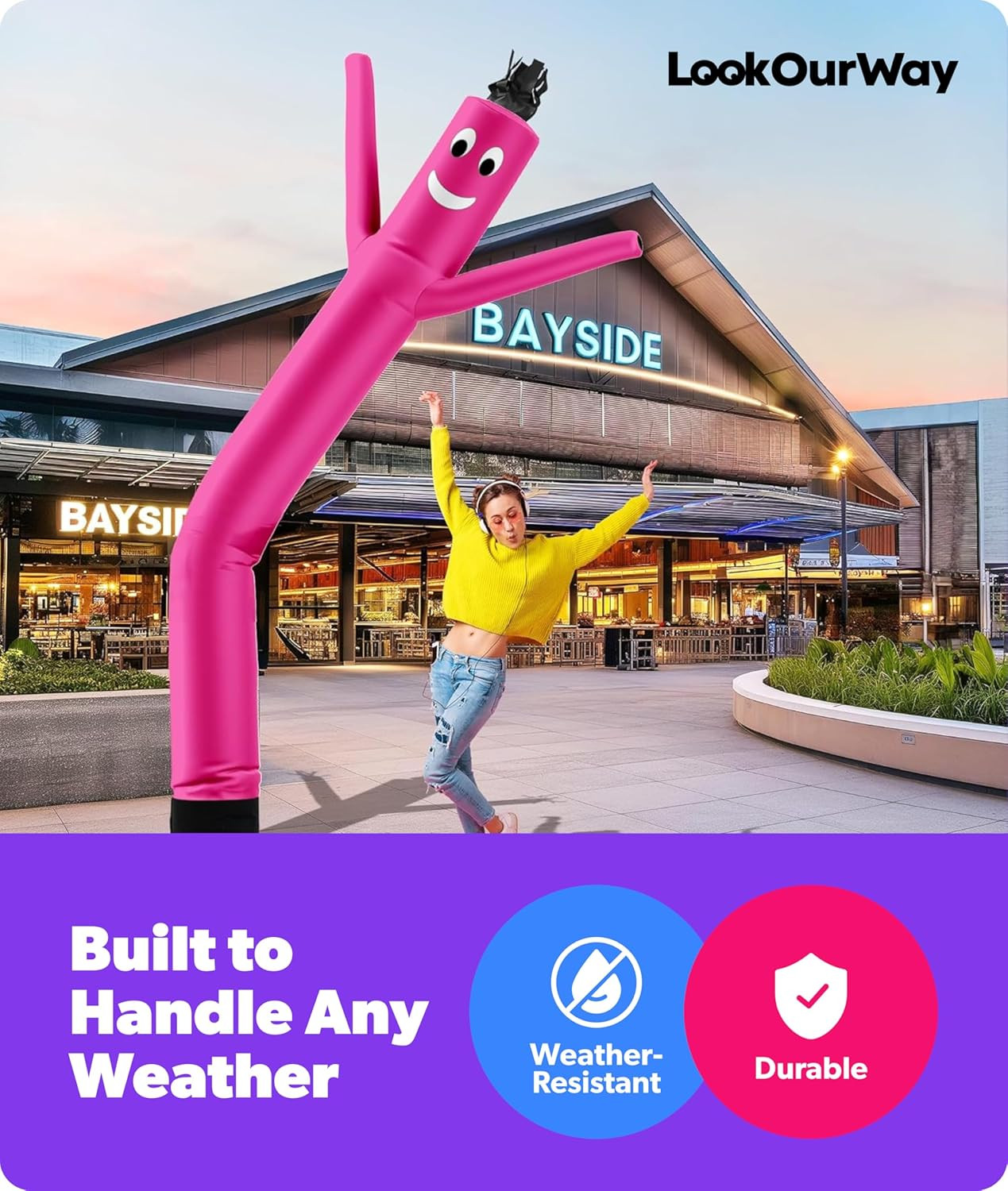 Air Dancers Inflatable Tube Man Attachment – 10 Feet Tall Wacky Waving Inflatabl