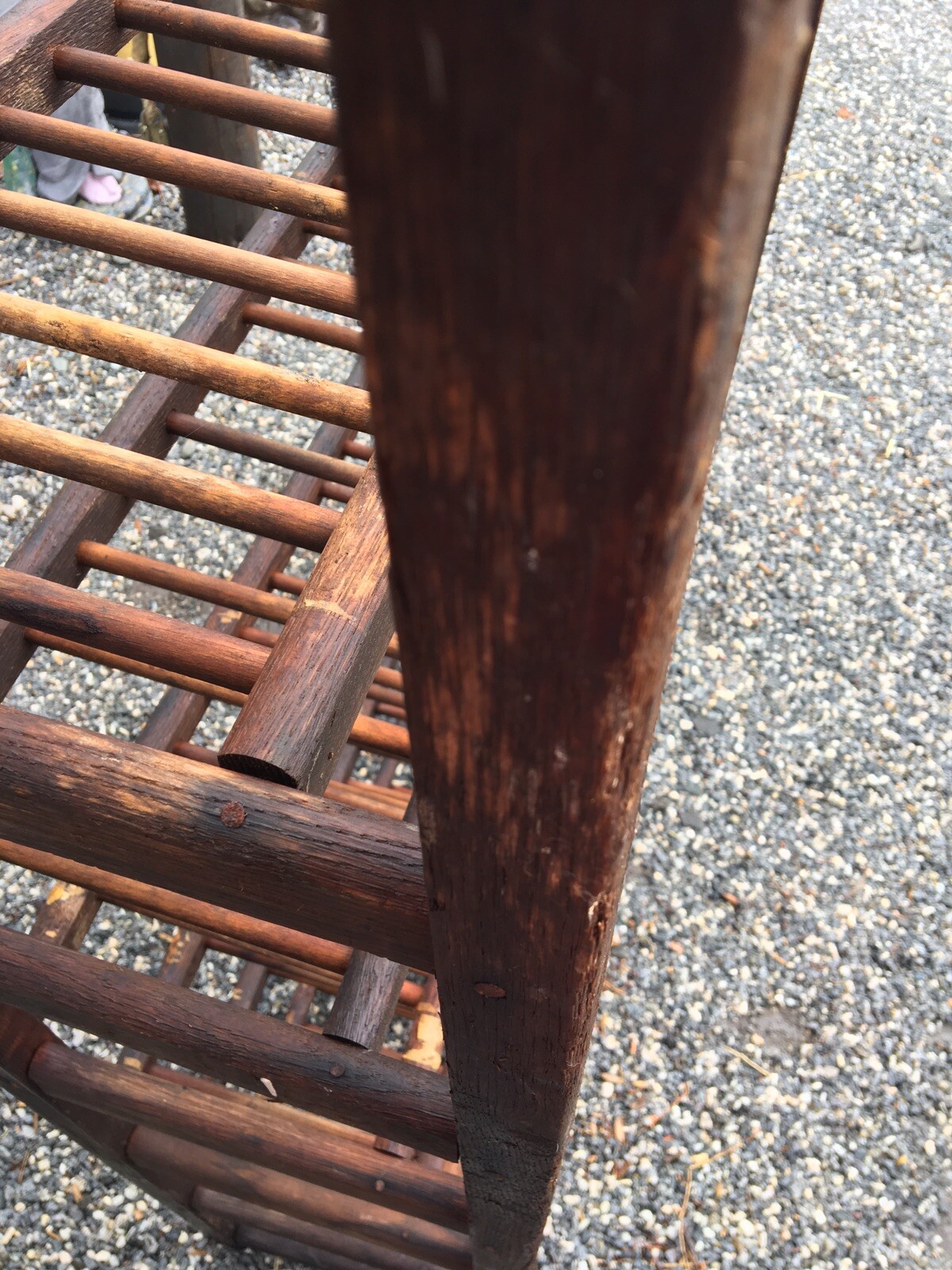 ANTIQUE SHOE RACK DISPLAY OAK WOOD CASTERS