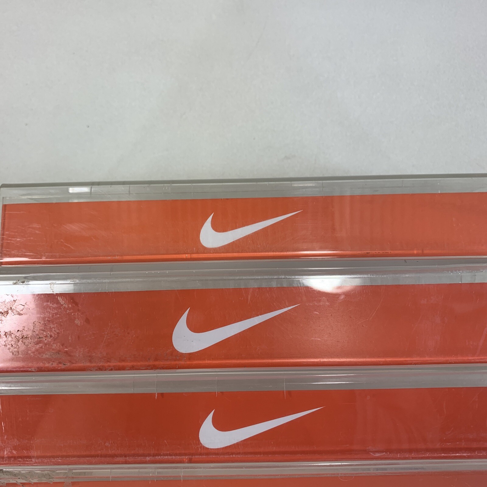 Lot Of 5 Pcs: Nike Orange/White Slat Wall Shoe Displays