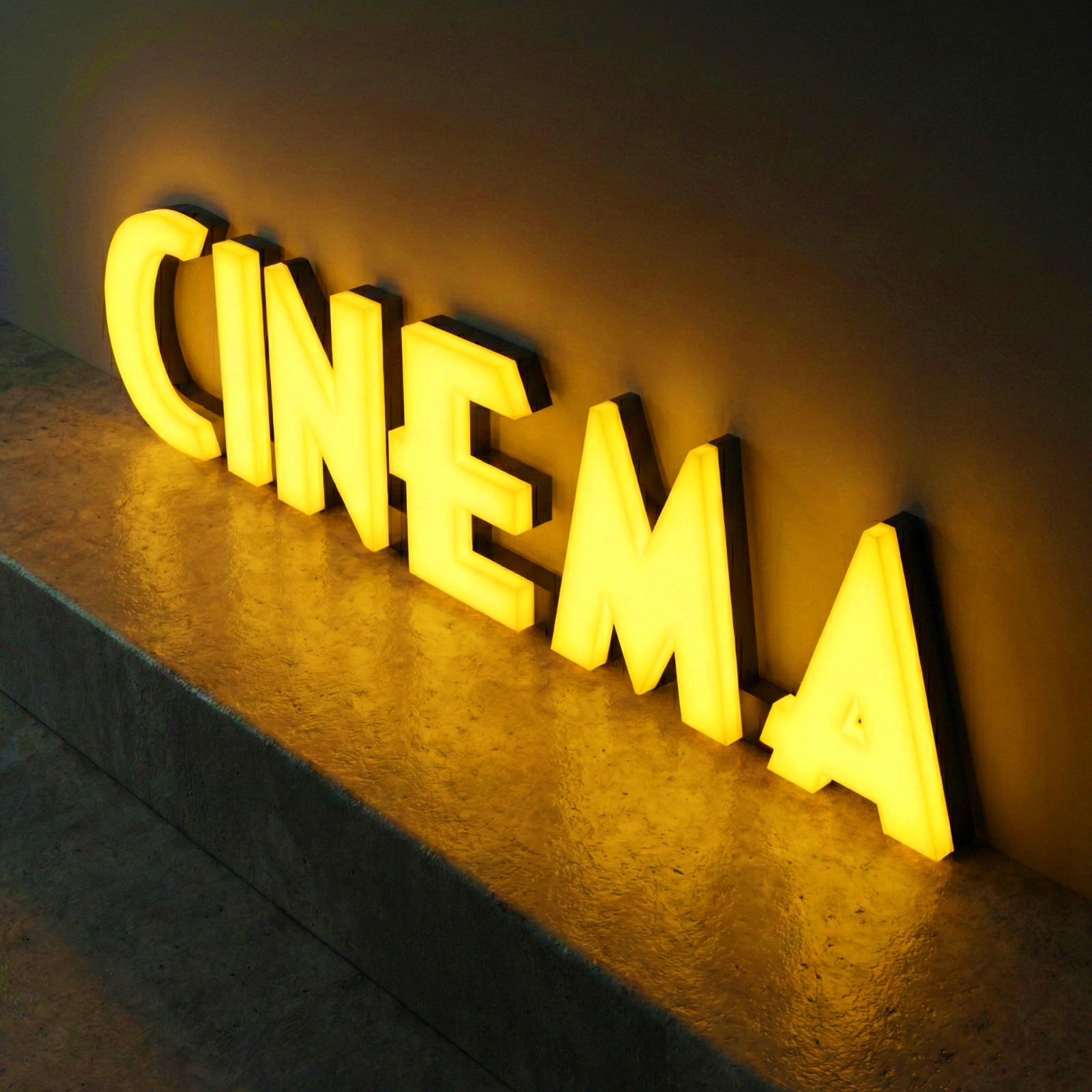 Cinema Lighted Sign Light LED Neon Logo Home Theater Decor Paramount