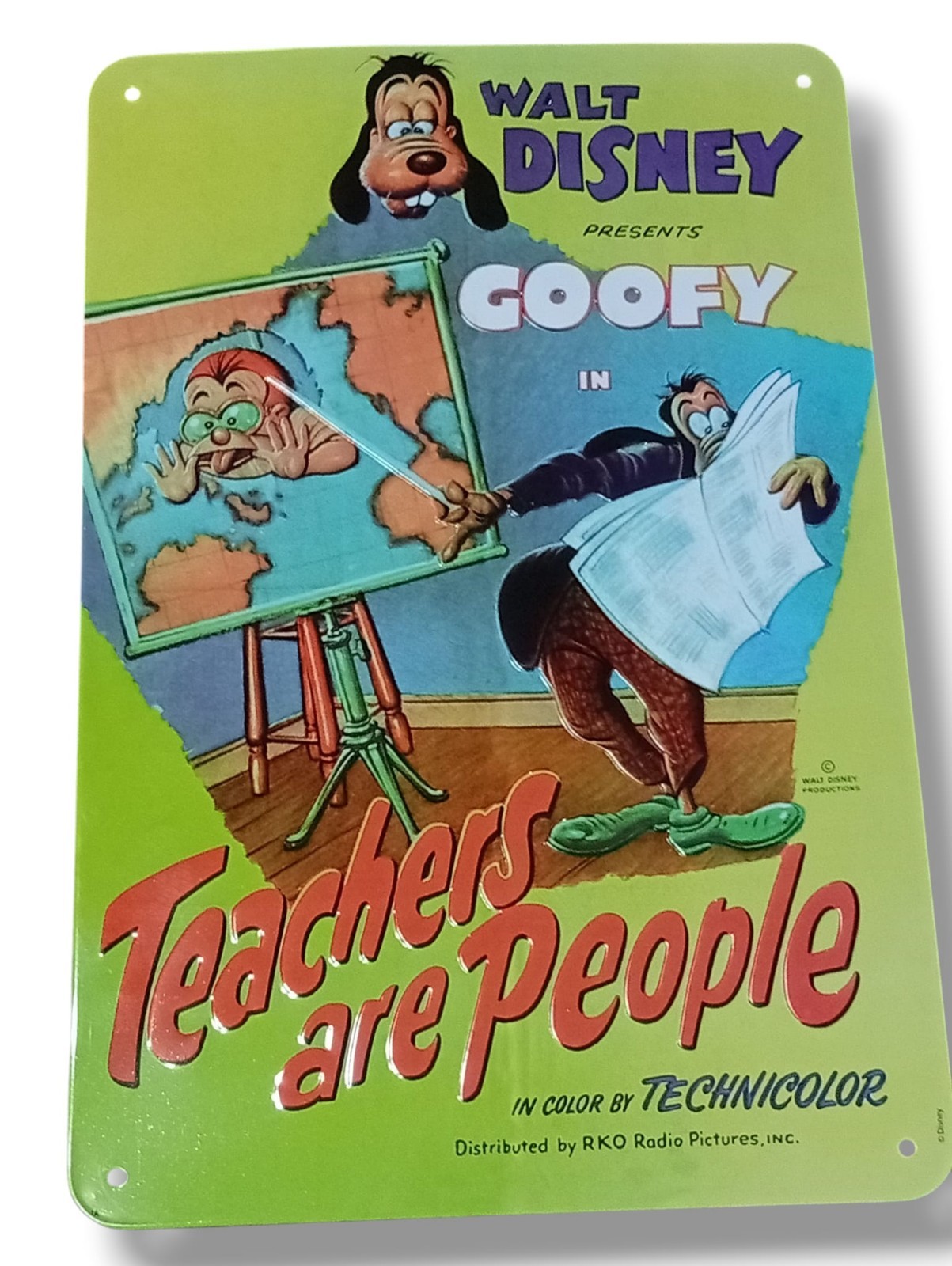 Tin Plaque – Walt Disney – “Goofy in – Teachers are people”