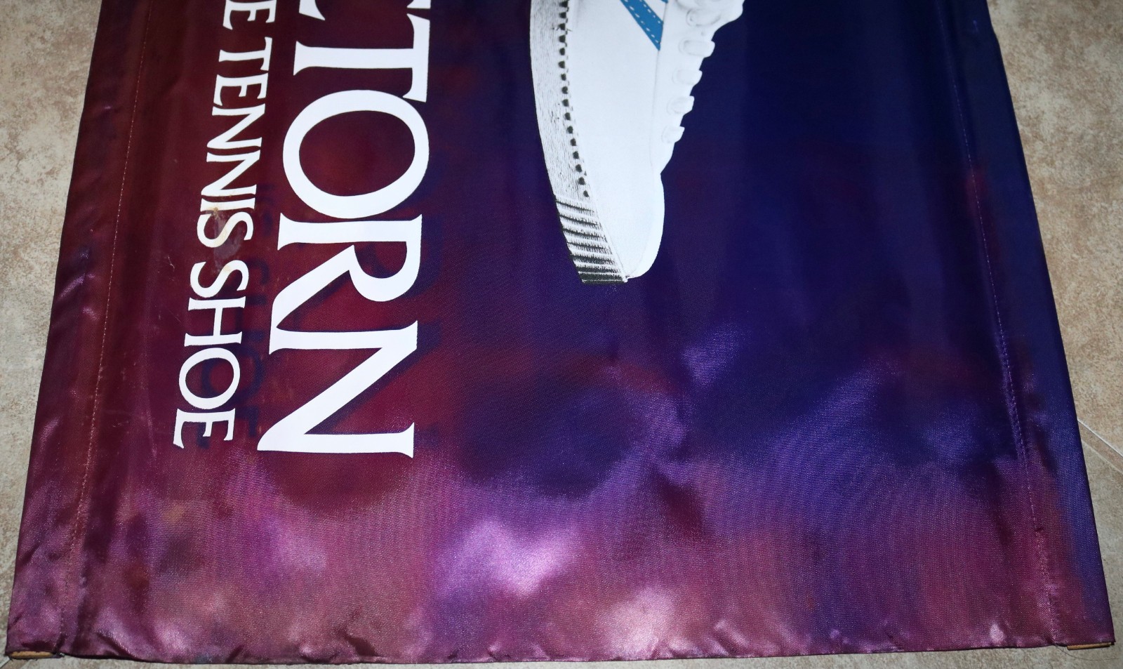 VINTAGE RARE 1970-80’S TRETORN TENNIS SHOE SNEAKER SATIN STORE BANNER