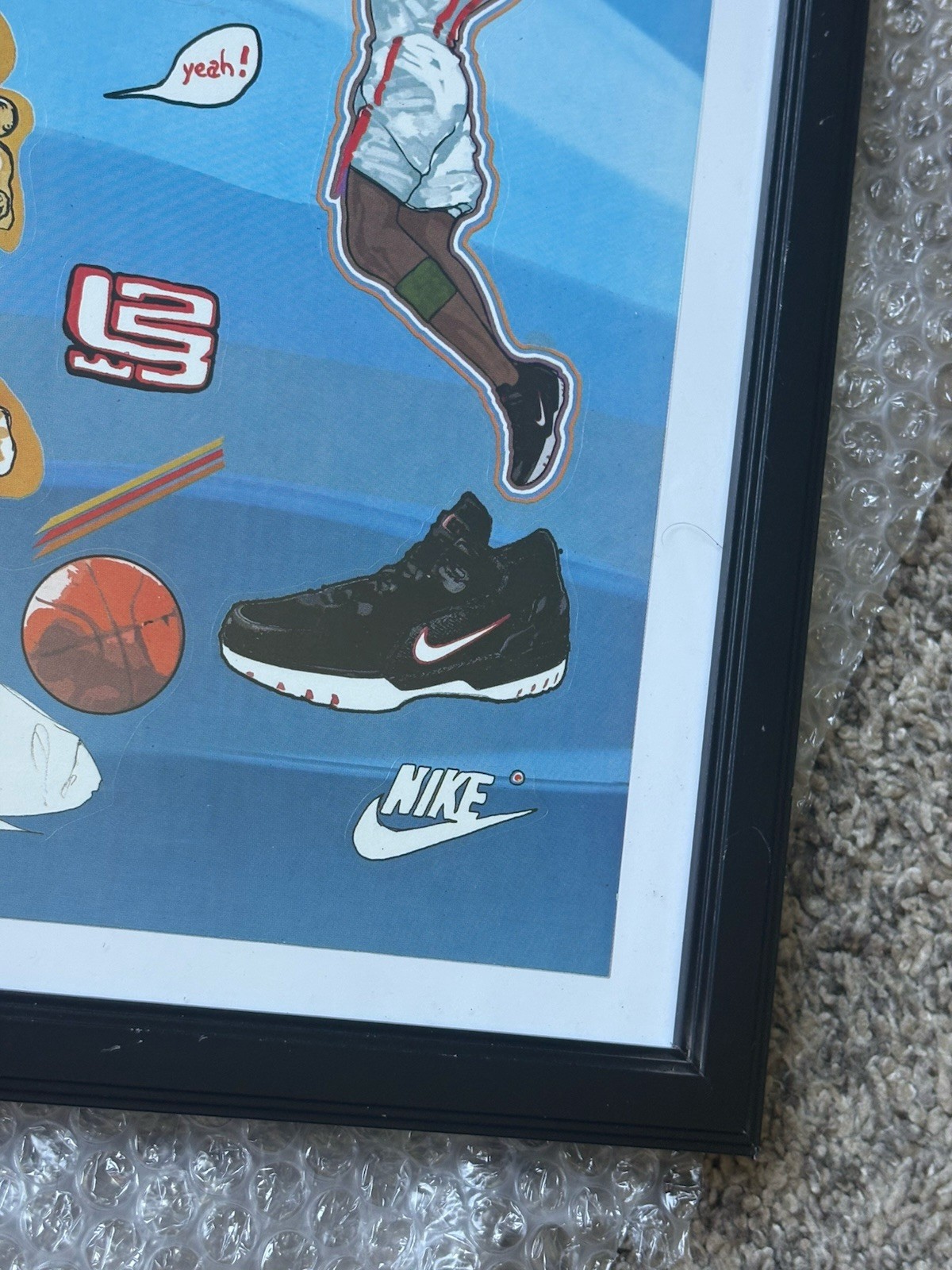 NIKE 2003 LEBRON JAMES ZOOM GENERATION SNEAKER ROOKIE PROMO STICKER SET DISPLAY