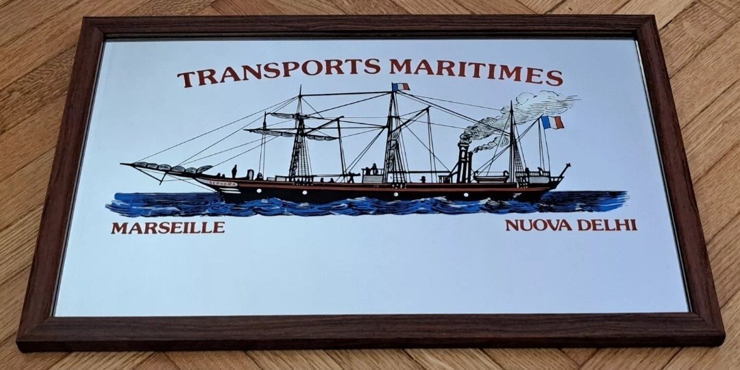 ADVERTISING MIRROR FRAME-SEPHORA TRANSPORTS MARITIME-MIRROR PICTURES SHIP