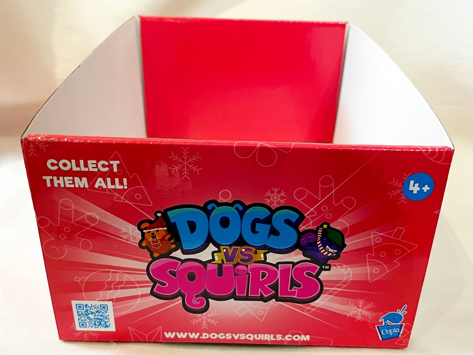 Dogs Vs Squirls Holiday Series 2023 Store Display Box Christmas 8.5×3.5×6″