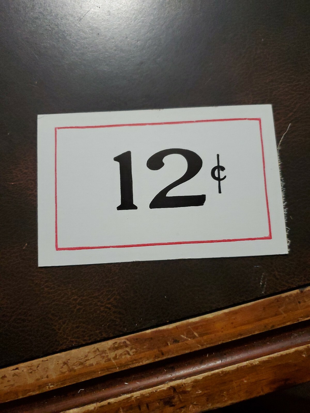 Vintage 12c Double Sided 1940s unmarked WOOLWORTH’S Store Sign 3.5 x 5.5
