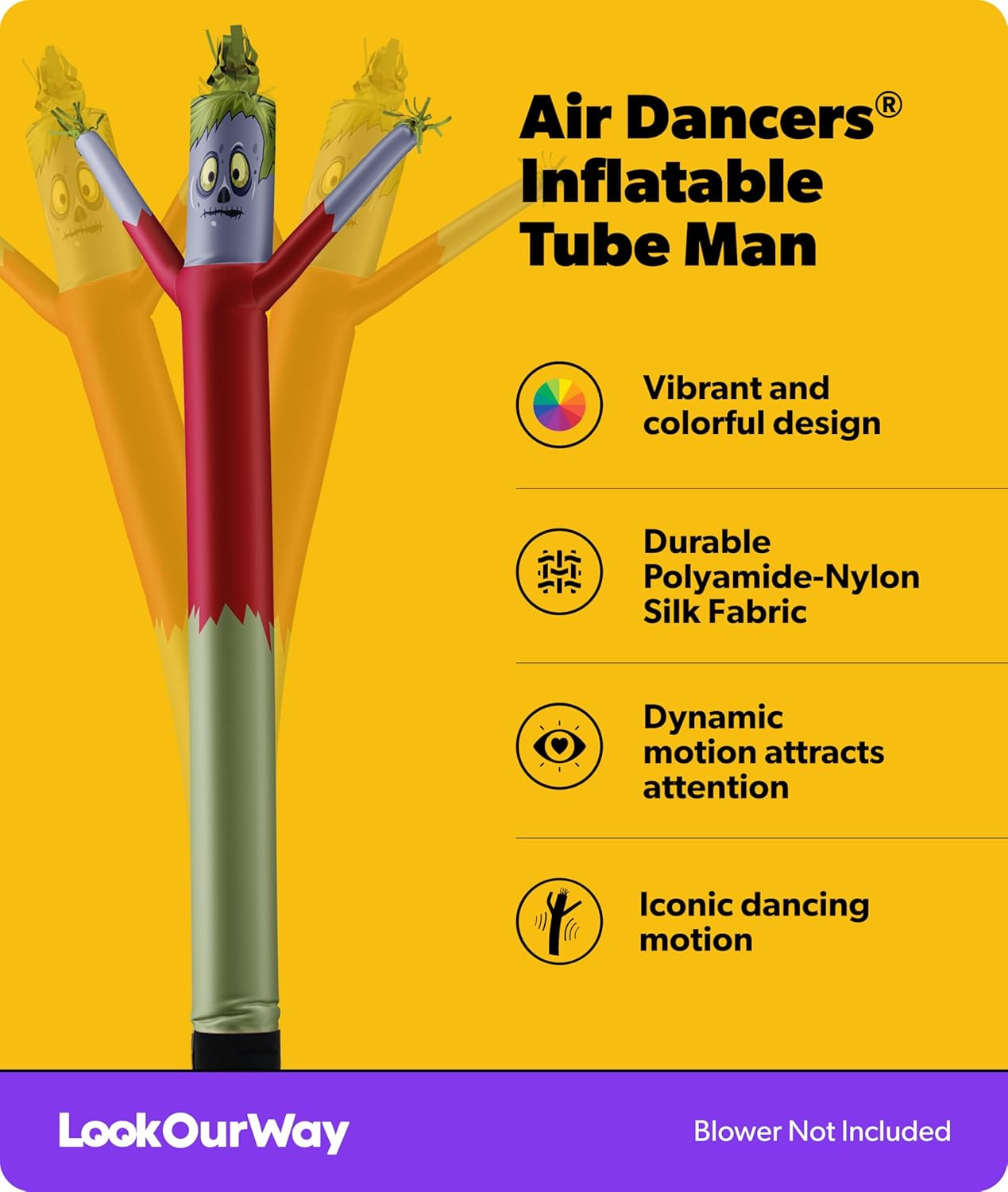 20Ft Monster Air Dancers Inflatable Tube Man Attachment | Halloween Inflatables