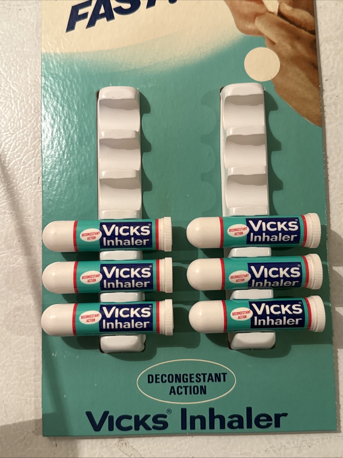 Vintage 1960’s Vicks Inhaler Store Display with (6) Original NOS Tubes and Box