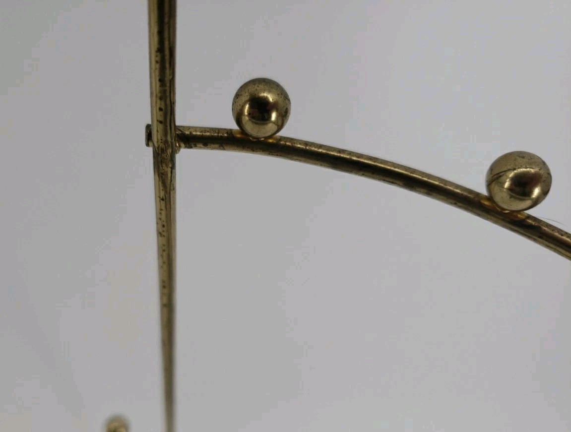 Vintage Gold Tone Metal Christmas Tree Counter Table Top Store Display