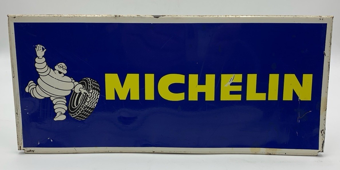 Michelin sign 60’s advertising plate tires 35×15.5×0.5 cm Chagnom