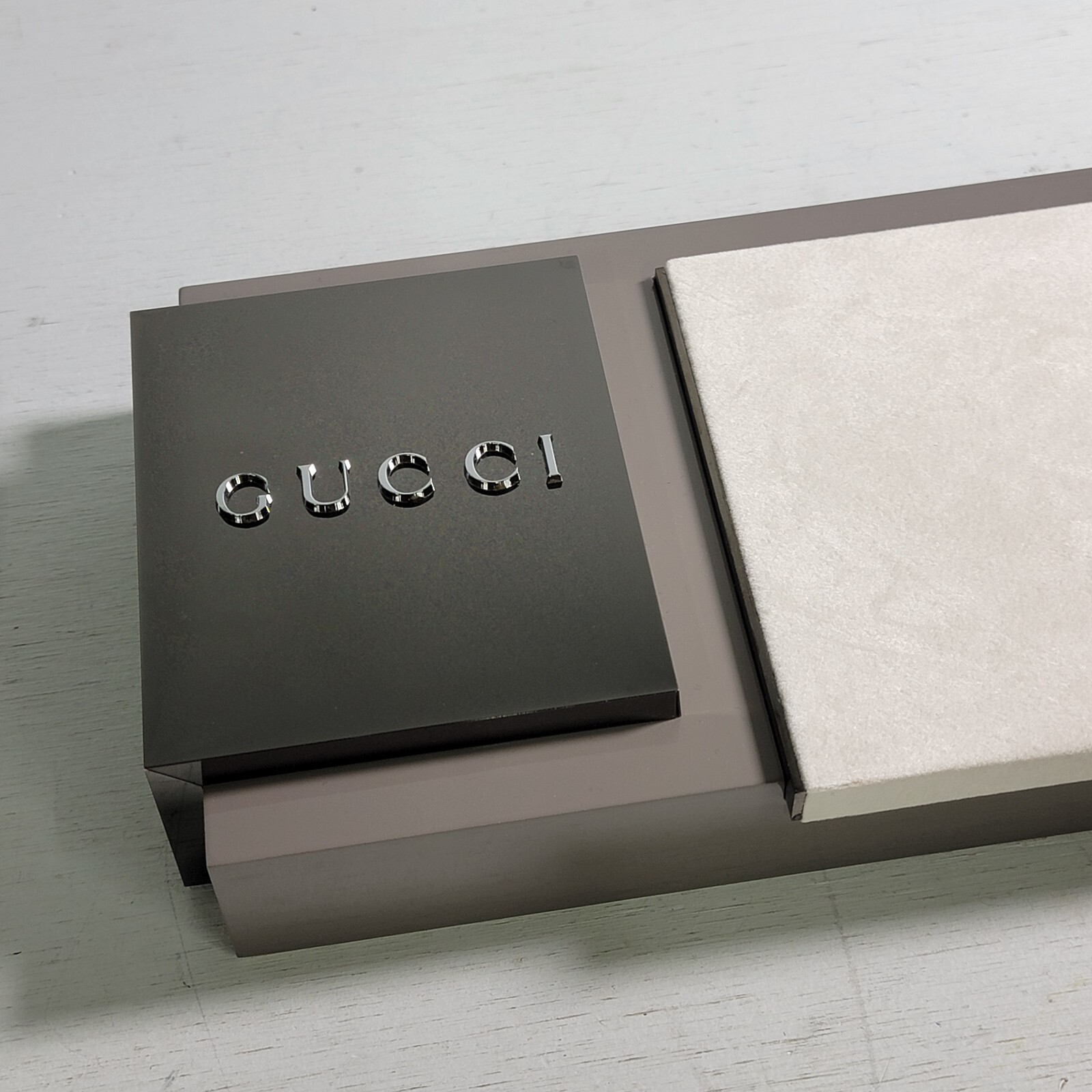 GUCCI Acrylic Felt Countertop Platform Display Shelf Watch Jewelry Store Dealer