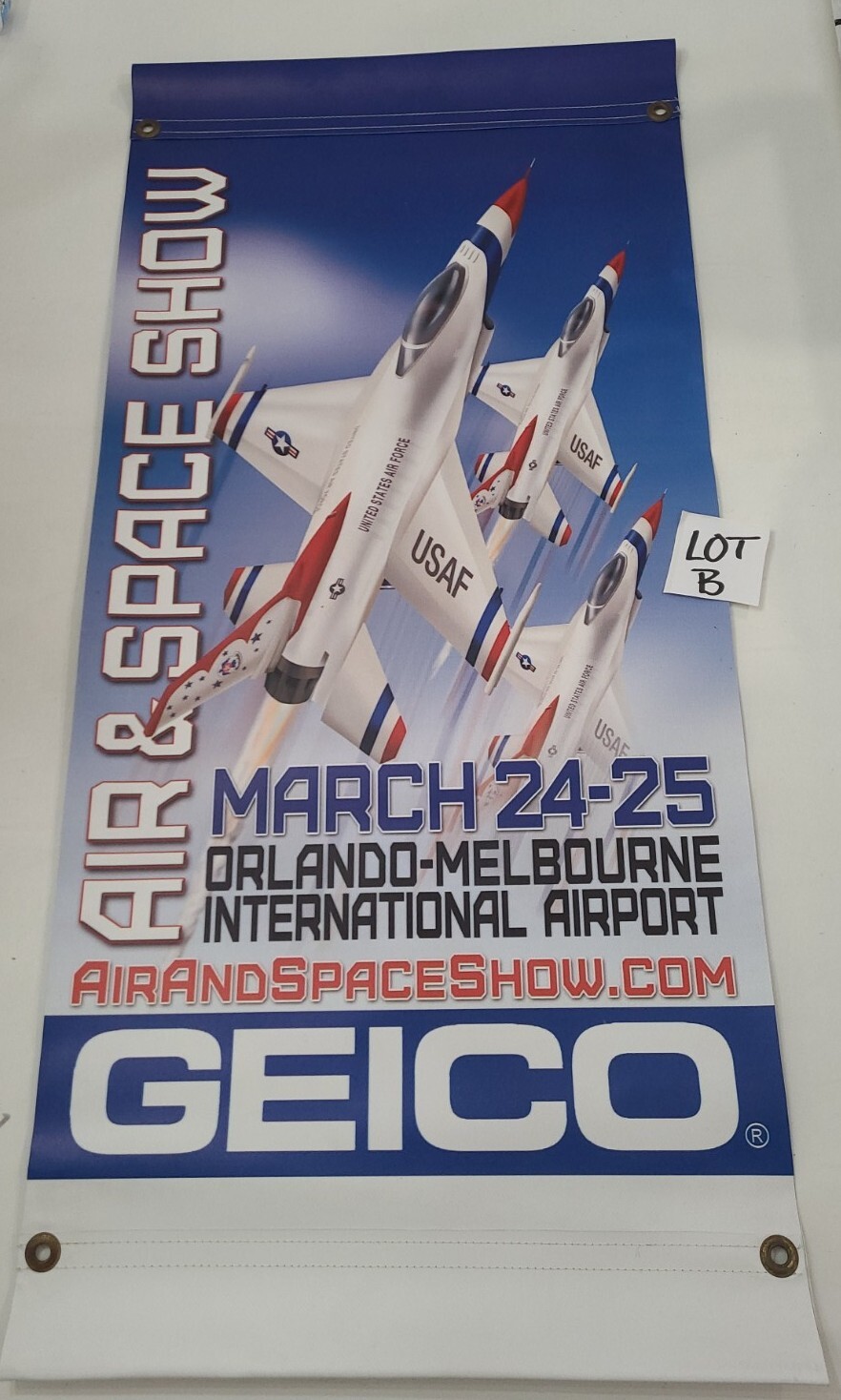 Air & Space Show Military Fighter Jet USAF T BIRD FALCON Vinyl Banner Sign Art B