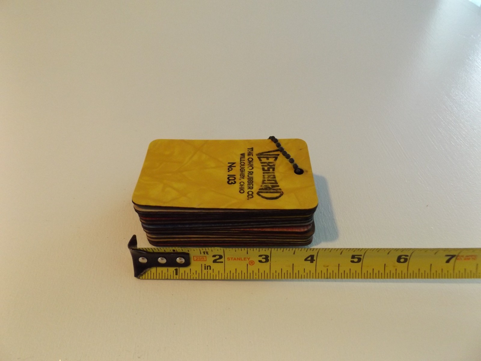 VINTAGE MCM SALESMAN SAMPLE VERSIBOND OHIO RUBBER COMPANY WILLOUGHBY OHIO