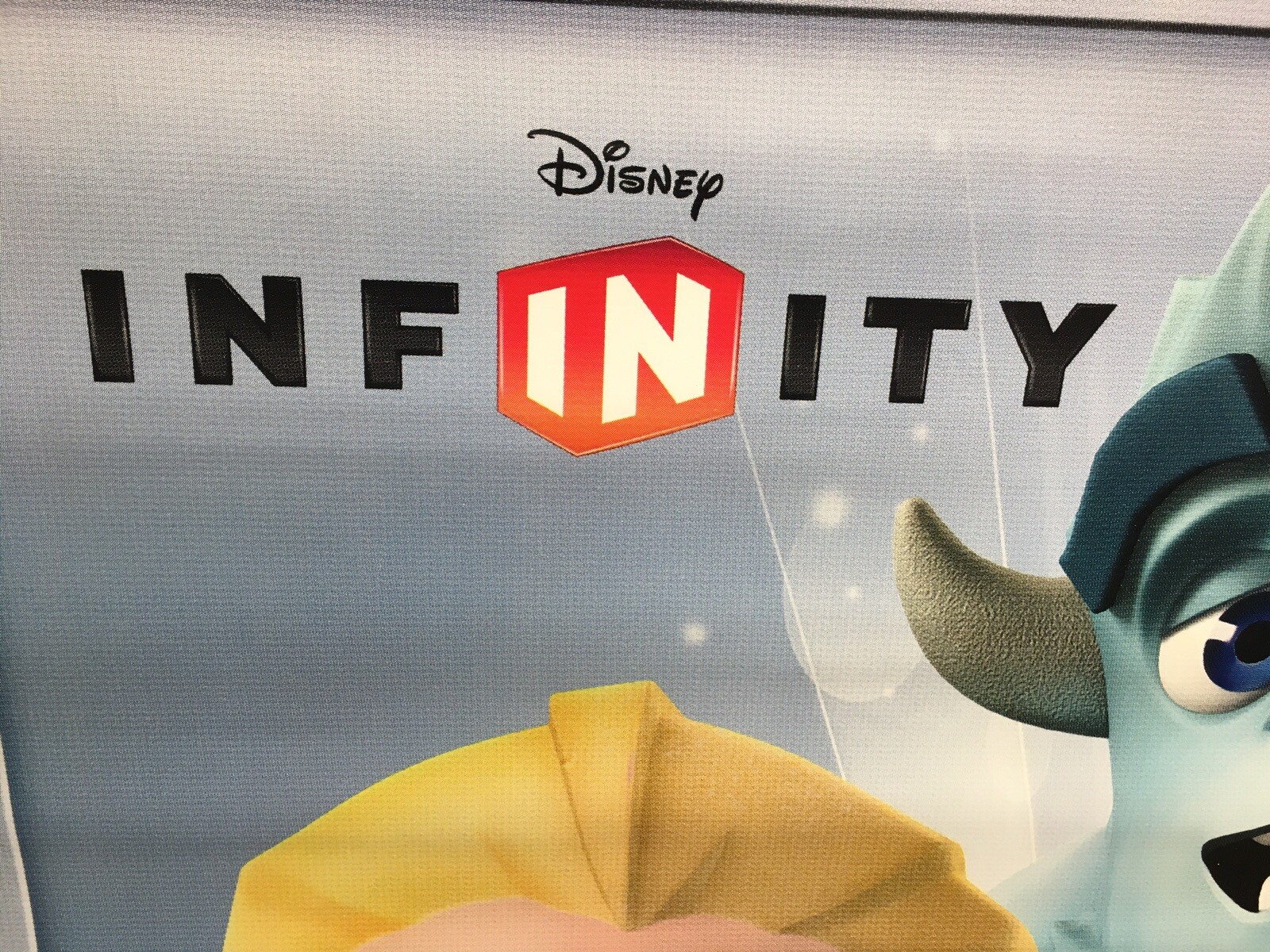 Disney Infinity Vinyl Banner Toys R Us Store Display Sign Capt Jack, Sully, Dash
