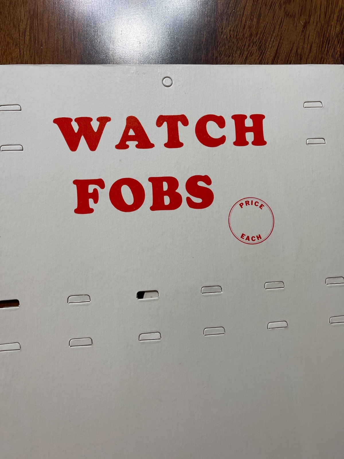 Vintage Store Display Watch Fob Table Top Cardboard Standup
