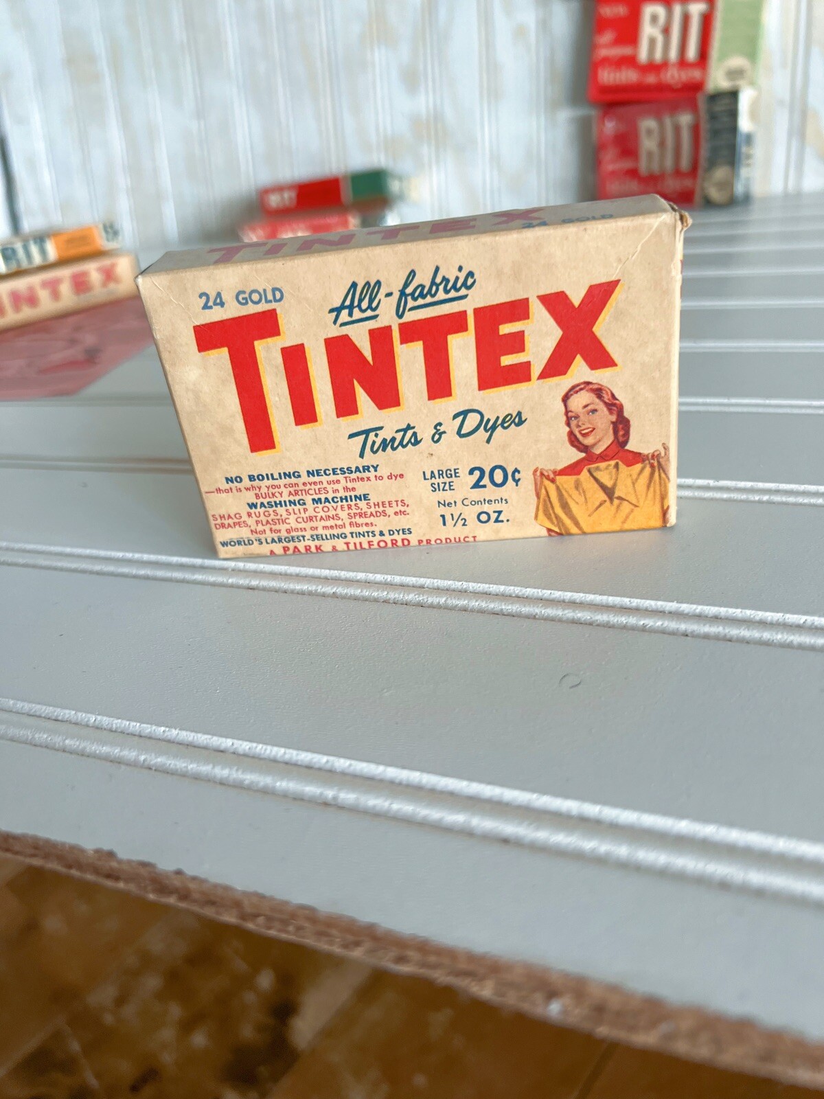 Vintage RIT Tintex Instant Dye Lot Original Boxes Assorted Colors 1930’s-50’s