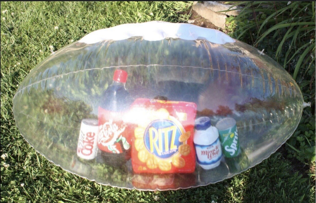 Vintage 1990s Ritz Cracker Coca-Cola Inflatable Football Store Display