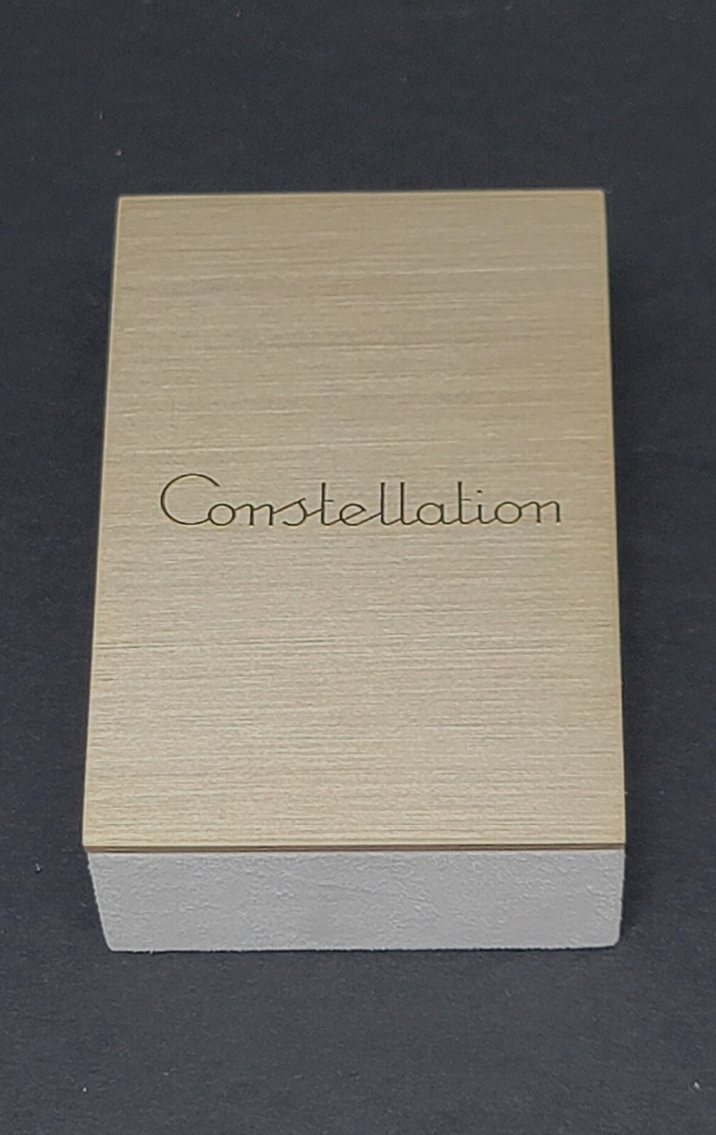 ORIGINAL OMEGA WATCH DEALER’S “CONSTELLATION” SMALL BRASS AD SIGN