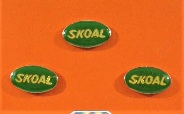 Vintage Skoal Chewing Tobacco Pin Display 12 On Card Old Stock
