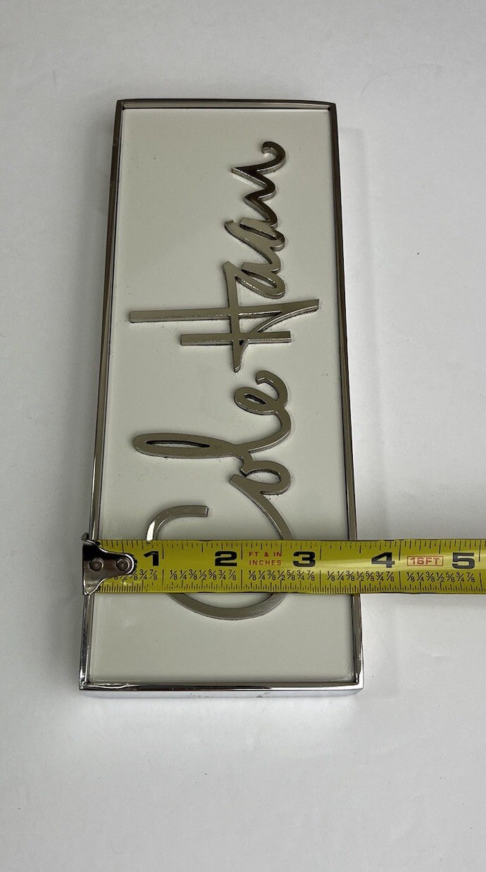Original Cole Haan Metal & Plastic Department Store Display Sign Silver 🩶