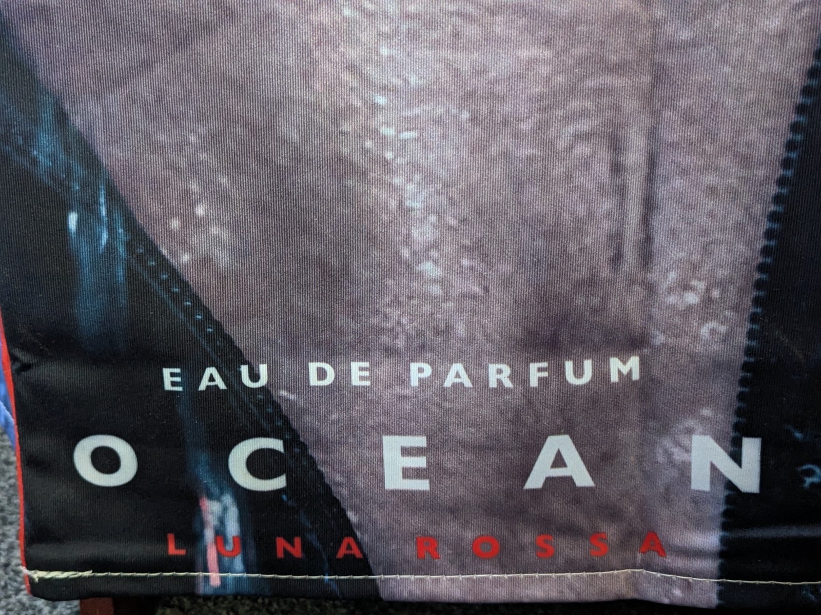 Prada Luna Rossa Ocean Eau De Parfum 3D Retail Display Promo Cloth 18″x18″x42″