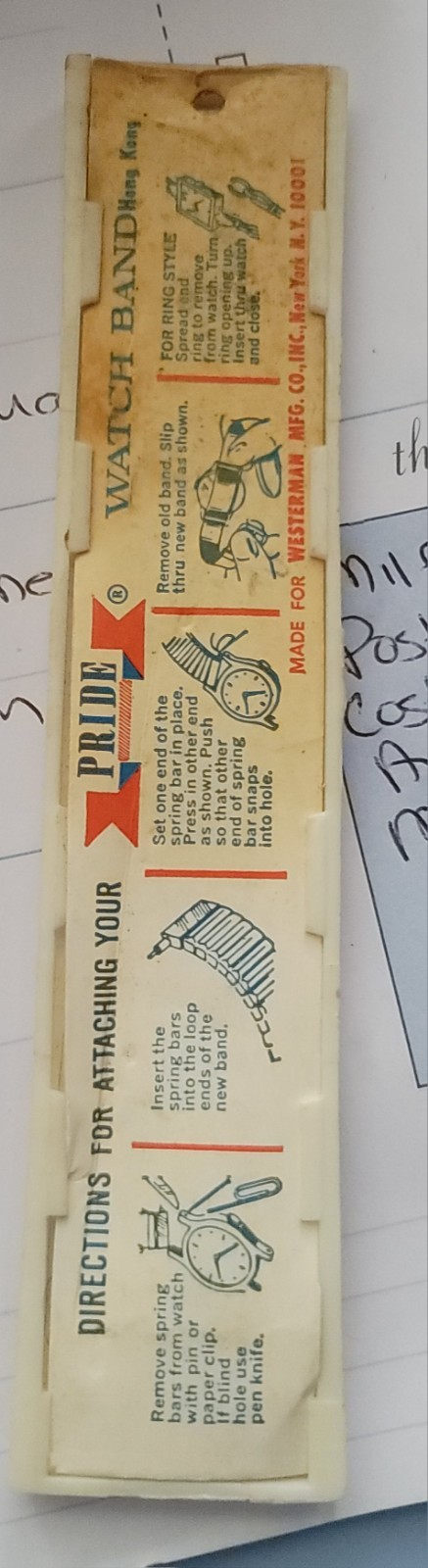 Vintage 1960s Pride Watch Band Hong Kong
