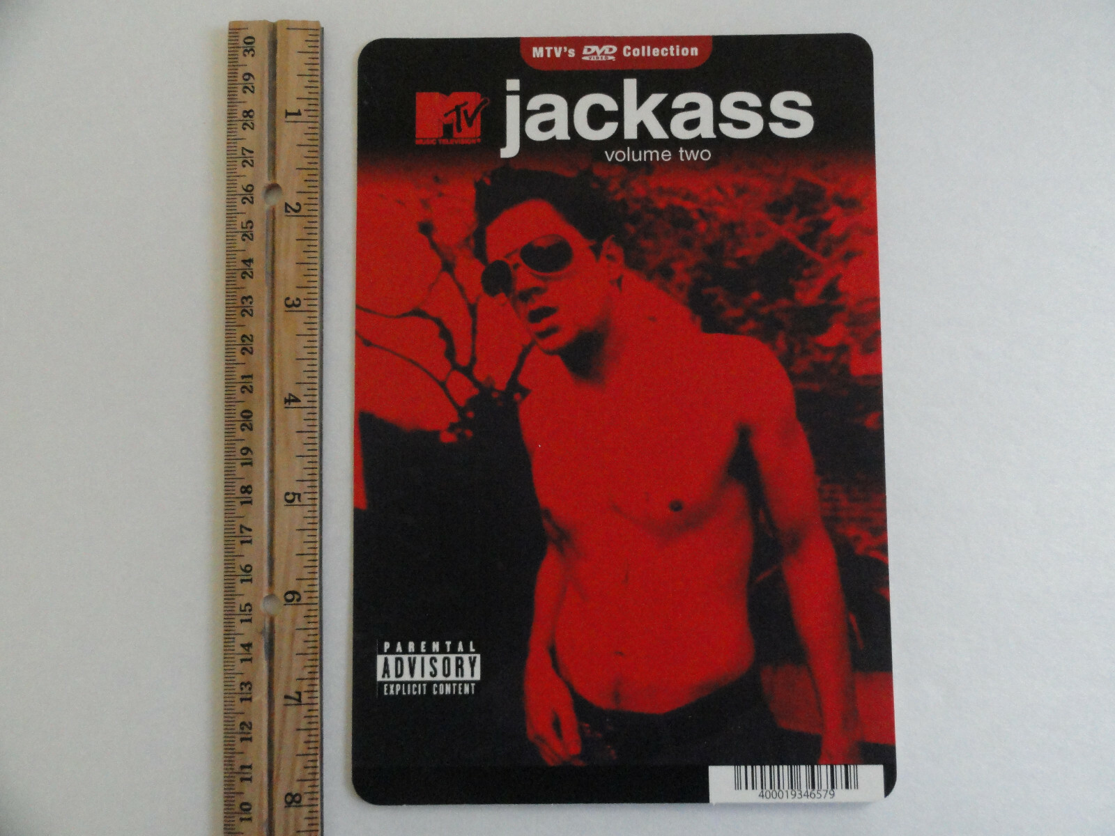 MTV JACKASS VOLUME TWO – BLOCKBUSTER VIDEO BACKER CARD 5″X8″