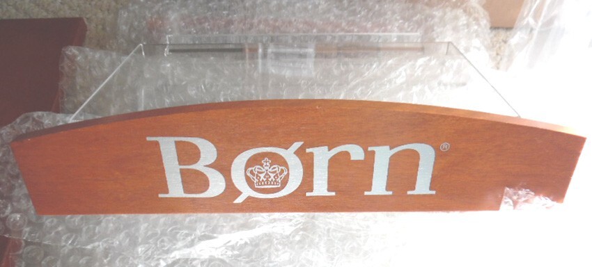 1 BORN standing Shoe Holder & 5 BORN Slat Wall Shelves, NIB, classy nice