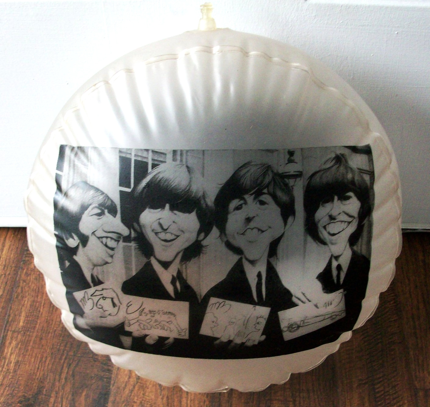 Beatles Inflatable Blow-up Balloon ART CARICATURES DRAWINGS Record Store Display